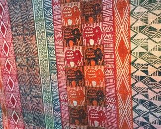 Zimbabwe Potato Print Wall Hanging, 56" x 90".