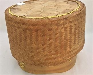 Thailand Sticky Rice Basket, 10" H and 13" diameter. 