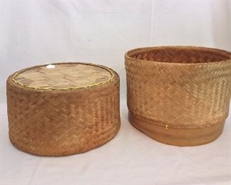 Thailand Sticky Rice Basket, 10" H and 13" diameter. 