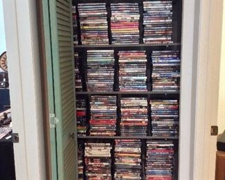 Hundreds of DVDs.