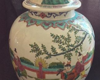 Thailand Lidded Jar, 17" H.