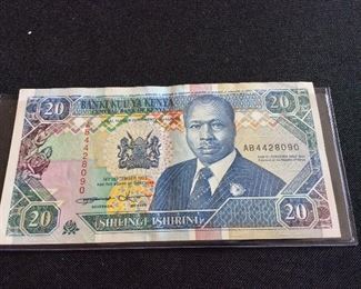 Kenya 20 Shillings, 1993.