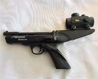 Wesley and Scott Hurricane Air Pistol .177 Caliber with BSA Red Dot Sight RD30. 