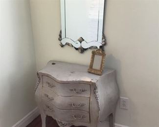 2nd of two French chests & mirror