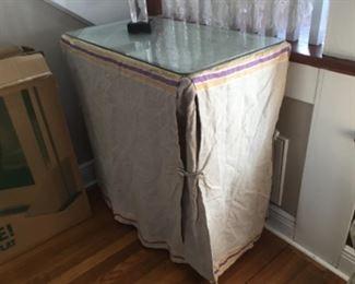 Custom made small linen table / cabinet under