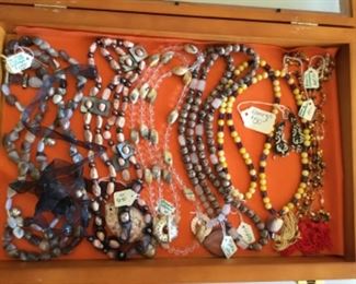Large collection of meditation necklaces and beads 
