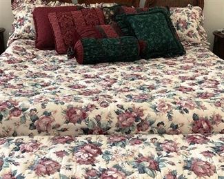 Custom linens and Headboard