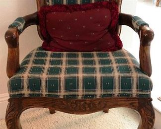 one of a pair of occasional chairs