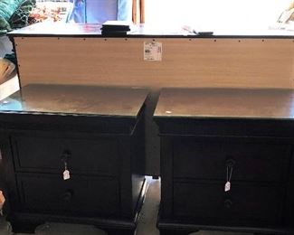 pair of night stands and dresser