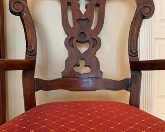 Carved Frame Armchair, Pair Available