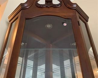 Chippendale Mahogany Mirrored Back Display Case
