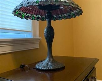 Stained Glass Lamp, Pair