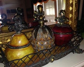 Decorative fruit on tray