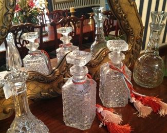 Variety of decanters