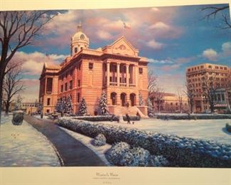 Tyler's former majestic Smith County Courthouse - "Winter's Wane"  by M. Lynn
