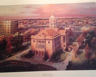 Tyler's former stunning Smith County Courthouse - "Fall's Footsteps"  by M. Lynn