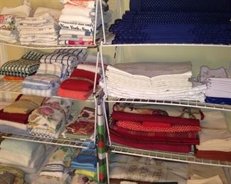 Placemats, napkins, and cup towels