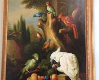 Fabulous colorful bird framed art