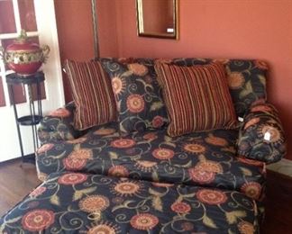 Double seat with matching ottoman