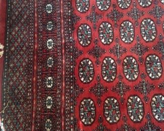 Dark red/black rug - 8 feet x 10 feet