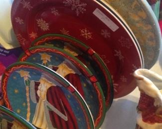 Variety of Christmas plates