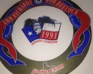 Ann Richards & Bob Bullock plates - Jan. 1991