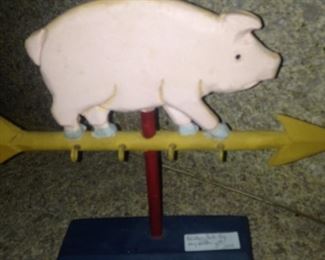 Wooden pig decor