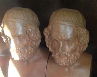 Grecian bust bookends