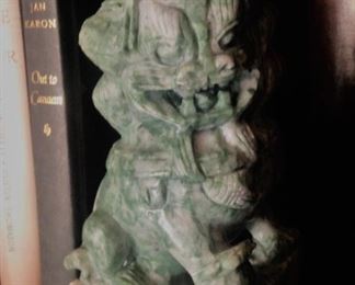 One of two foo dog bookends