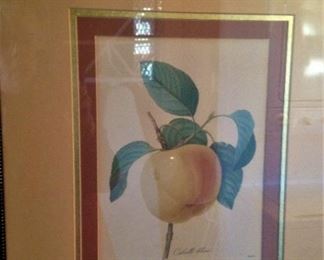 Framed fruit art