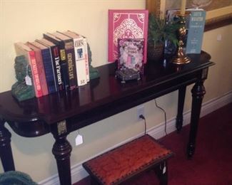 A small sofa/library table