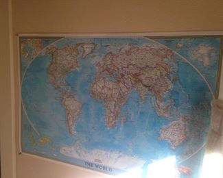 Framed world map