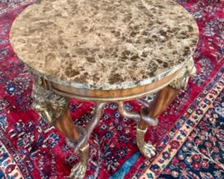 Marble top of Maitland Smith table. There are two!