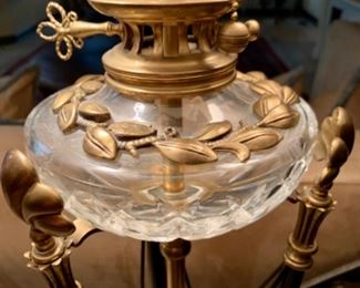 Close up of table lamp.