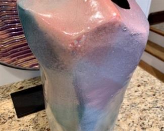 Artisan vase, signed Dion.