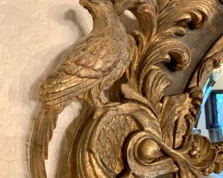 Close up of pheasant mirror.
