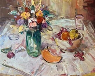 Original framed painting by L. Bernet.