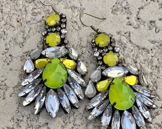 Sparkling earrings.