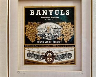 Original, Framed French label.