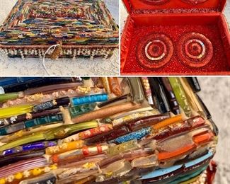 Colorful jewelry box.