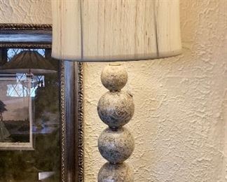 Natural stone lamp.