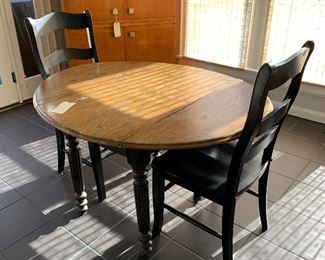 Wooden drop leaf table.