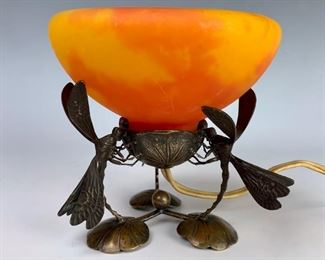 Unusual French Dragonfly Perfume Lamp