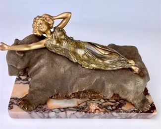 Carl Kauba (1865-1922) "Bare on Bear" Mechanical Bronze