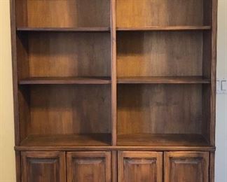 Double Bookcase w Doored Storage