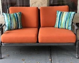 Patio Loveseat, 2 Chairs, 2 Side Tables 