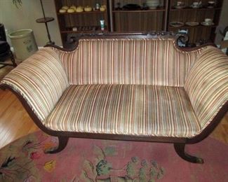 Living Room:  Antique Sleigh Sofa