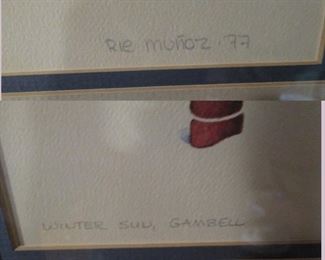 Kitchen Area: Picture Rie Monoz '77, Winter Sun, Gambell (Signed)