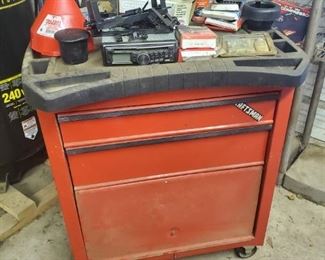 Rolling Craftsman tool chest/table. Automotive parts, etc. 