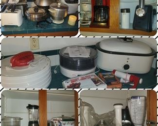 Large collection of small kitchen appliances